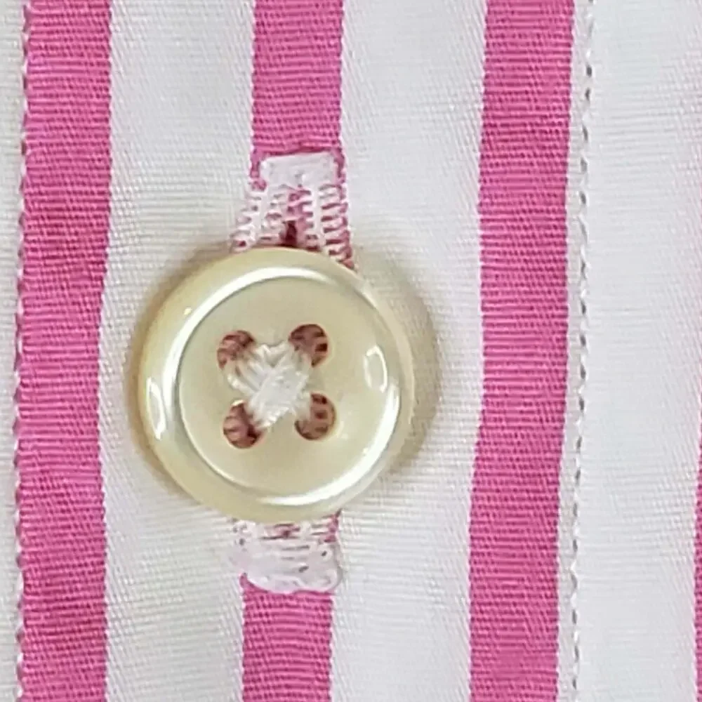Polo Ralph Lauren Shirt Striped Oxford LS Button Down Pink Mens Size Large L